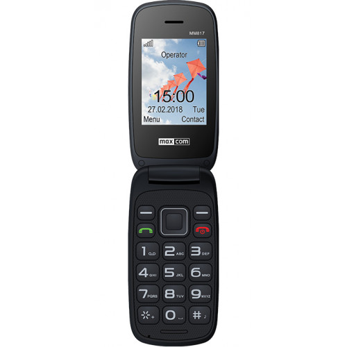 MAXCOM Memory GmbH MaxCom MM817 6,1 cm (2.4") 78 g Svart Seniortelefon