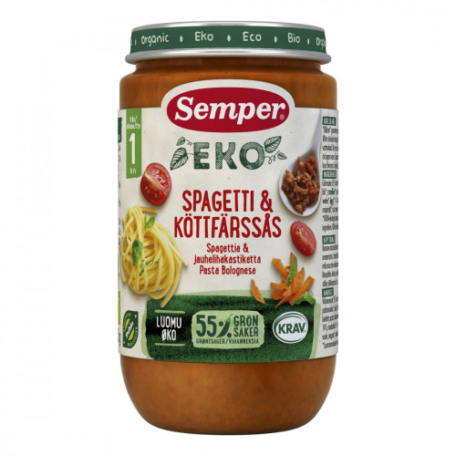 Köp Spagetti & köttfärssås 1 år 235 g EKO KRAV online | buye...