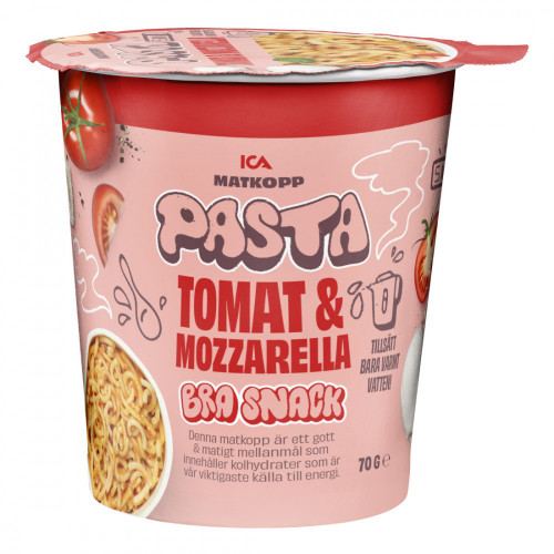ICA Pasta Cup Tomat Mozarella 70 g