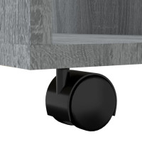 Produktbild för Skåp med hjul grå sonoma 60x53x72 cm konstruerat trä