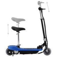 Produktbild för Elektrisk sparkcykel med sadel 120 W blå