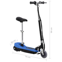 Produktbild för Elektrisk sparkcykel med sadel 120 W blå