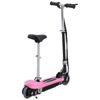 Miniatyr av produktbild för Elektrisk sparkcykel med sadel 120 W rosa
