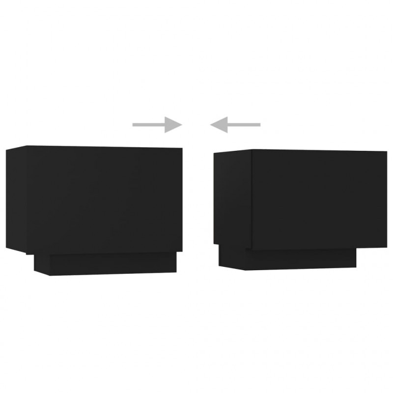 Produktbild för TV-skåp svart 100x35x40 cm spånskiva