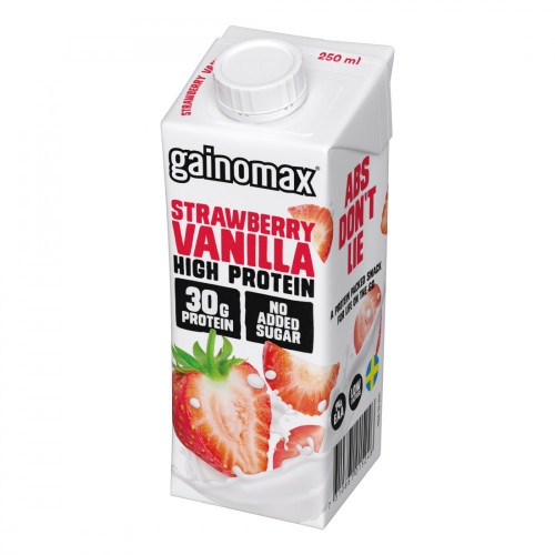 Gainomax High Protein Drink StrawbVanilla