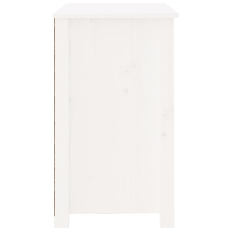 Produktbild för Sängbord vit 50x35x61,5 cm massiv furu