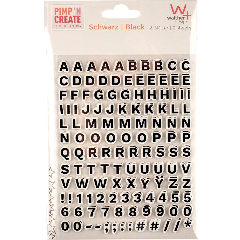Produktbild för Walther Adhesive letters black