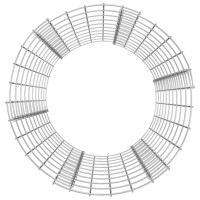 Produktbild för Planteringsgabion upphöjd rund galvaniserat stål Ø50x100 cm