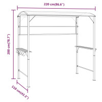 Produktbild för Paviljong med tak 220x110x200 cm gräddvit