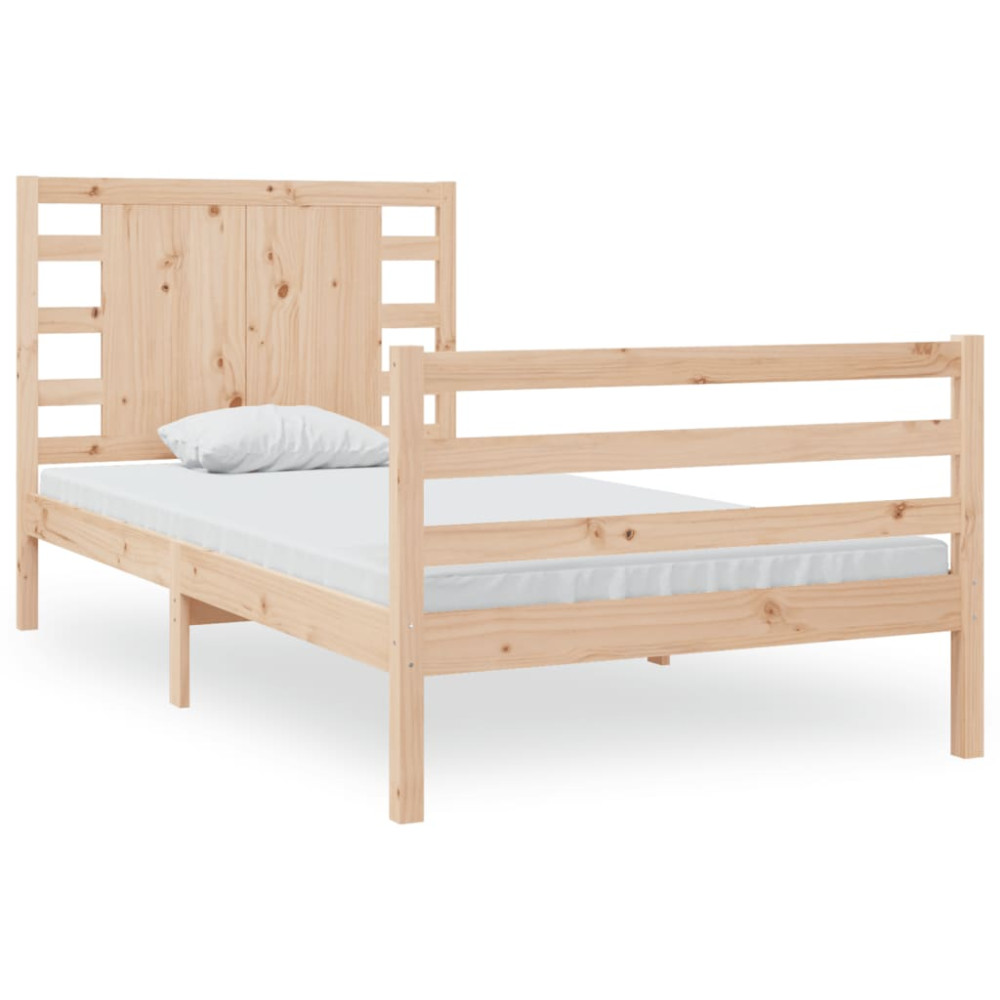 Produktbild för Sängram utan madrass 90x190 cm massiv furu