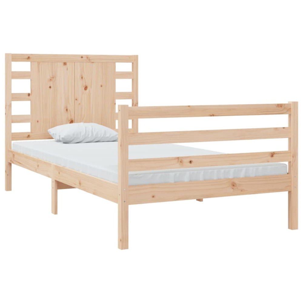 Produktbild för Sängram utan madrass 90x200 cm massiv furu