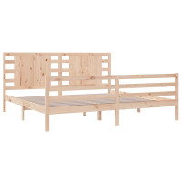 Produktbild för Sängram utan madrass 200x200 cm massiv furu