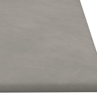 Produktbild för Väggpaneler 12 st ljusgrå 90x30 cm sammet 3,24 m²