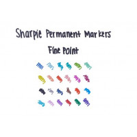 Miniatyr av produktbild för Sharpie Fine märkpennor 24 styck Fin spets Svart