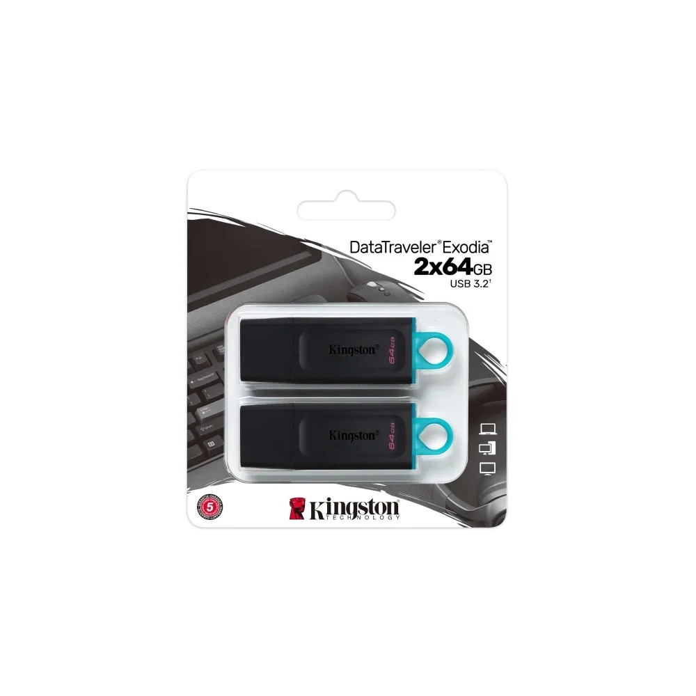 Produktbild för Kingston DataTraveler Exodia - USB flash-enhet - 64 GB