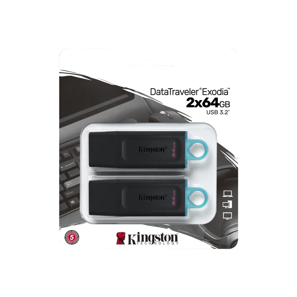 Produktbild för Kingston DataTraveler Exodia - USB flash-enhet - 64 GB