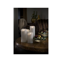 Produktbild för Vaxljus varmvit LED 7,6x12,7cm