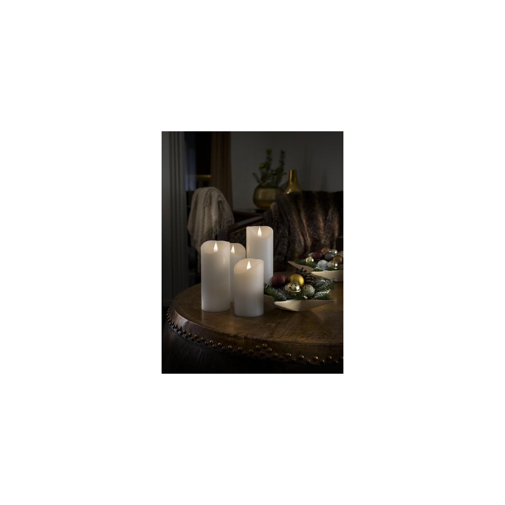 Produktbild för Vaxljus varmvit LED 7,6x12,7cm