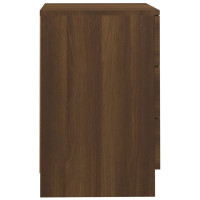 Produktbild för Sängbord brun ek 38x35x56 cm konstruerat trä