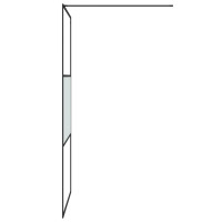 Produktbild för Duschvägg svart 100x195 cm halvfrostat ESG-glas