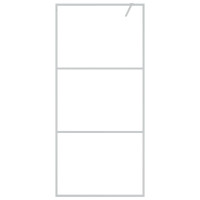 Produktbild för Duschvägg silver 90x195 cm halvfrostat ESG-glas