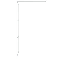Produktbild för Duschvägg silver 90x195 cm halvfrostat ESG-glas