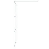 Produktbild för Duschvägg silver 140x195 cm klart ESG-glas