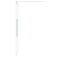 Produktbild för Duschvägg vit 80x195 cm klart ESG-glas