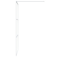 Produktbild för Duschvägg vit 90x195 cm klart ESG-glas