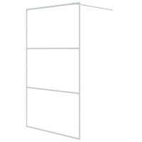 Produktbild för Duschvägg vit 115x195 cm klart ESG-glas