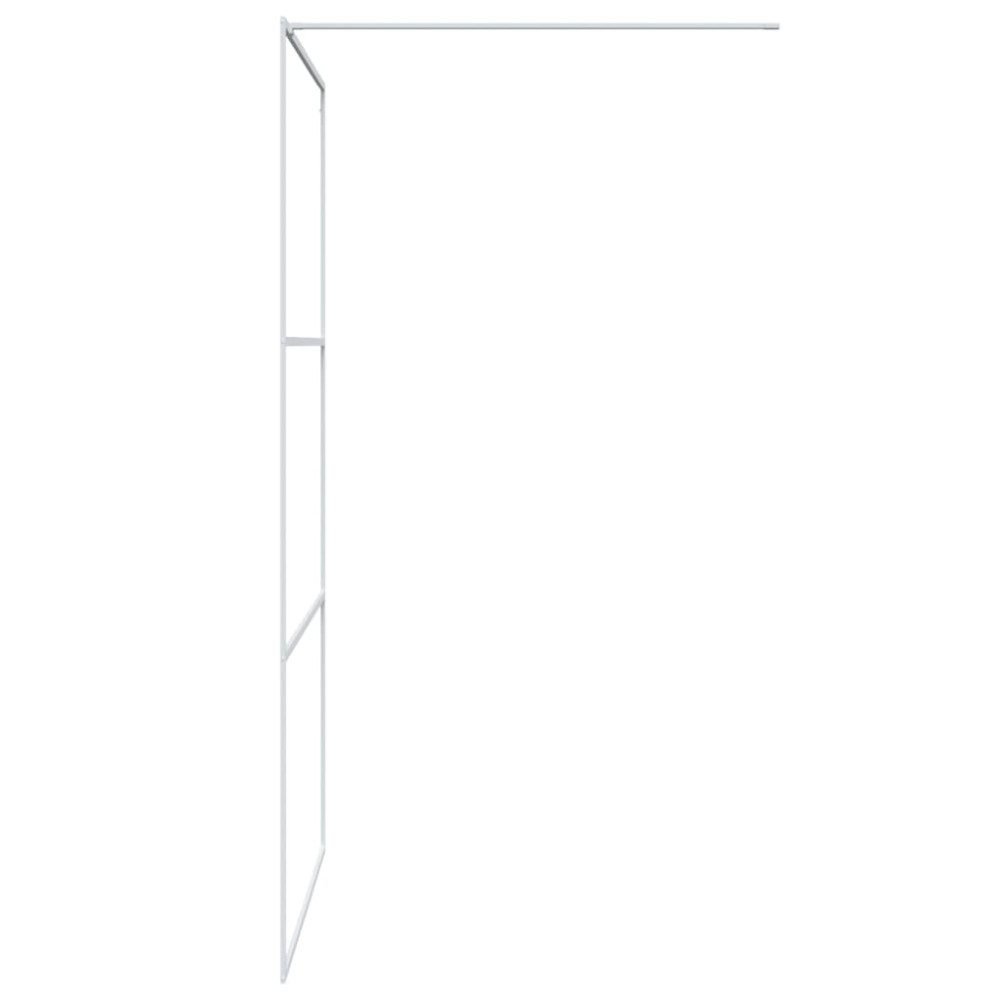 Produktbild för Duschvägg vit 115x195 cm klart ESG-glas