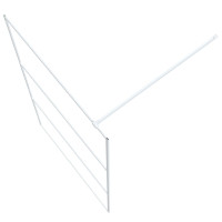 Produktbild för Duschvägg vit 115x195 cm klart ESG-glas