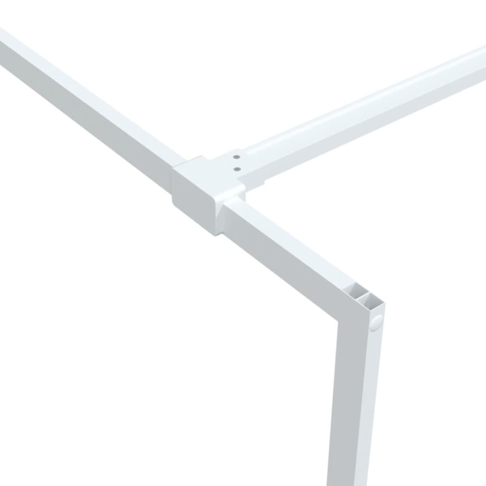 Produktbild för Duschvägg vit 115x195 cm klart ESG-glas