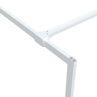 Produktbild för Duschvägg vit 115x195 cm klart ESG-glas