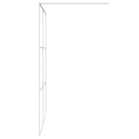 Miniatyr av produktbild för Duschvägg vit 140x195 cm klart ESG-glas