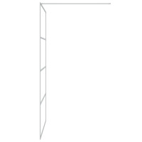 Produktbild för Duschvägg silver 115x195 cm klart ESG-glas