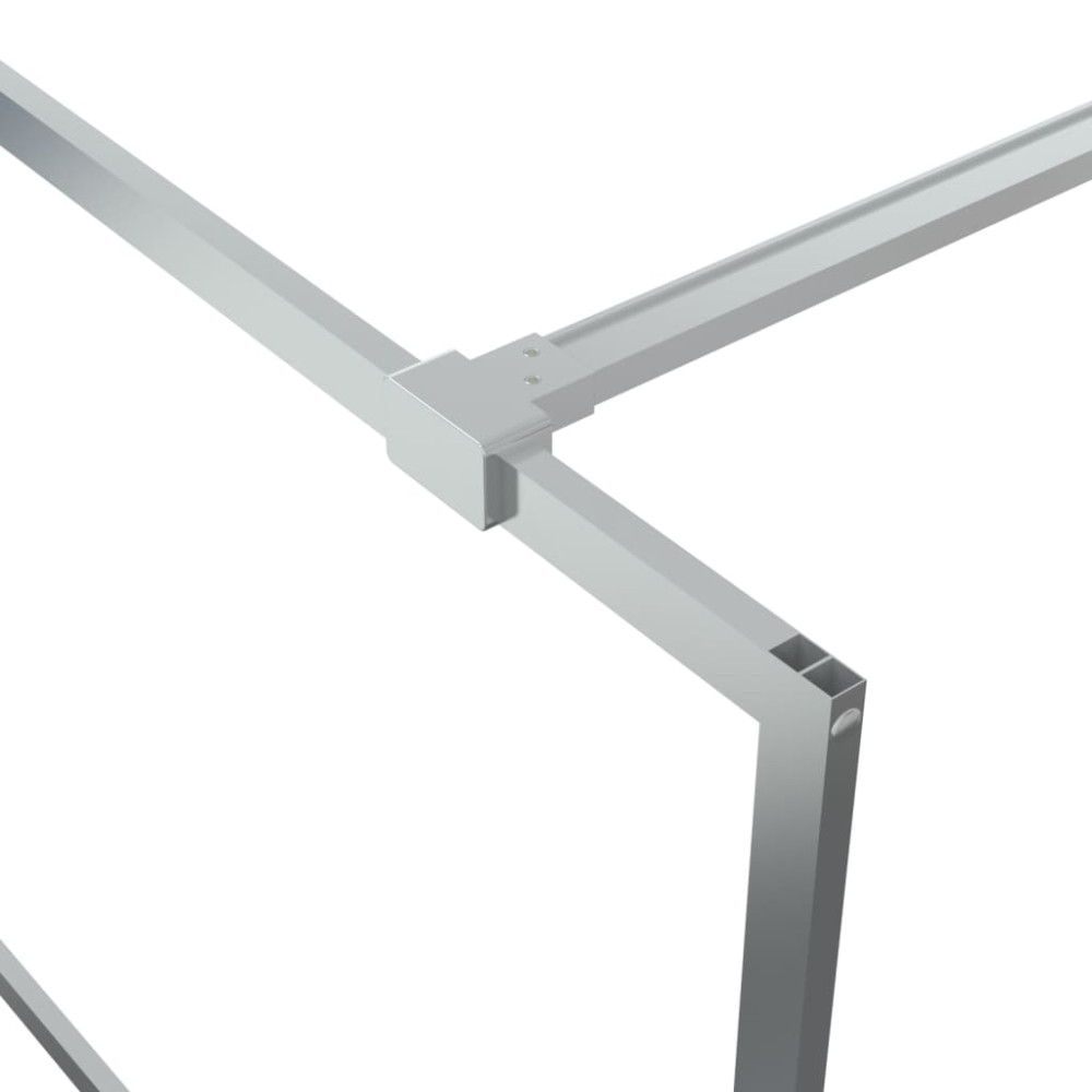 Produktbild för Duschvägg silver 115x195 cm klart ESG-glas