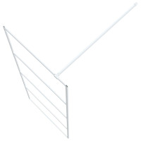 Produktbild för Duschvägg vit 80x195 cm klart ESG-glas