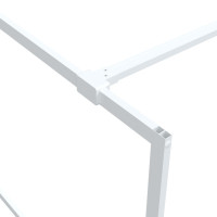 Produktbild för Duschvägg vit 90x195 cm klart ESG-glas