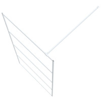 Produktbild för Duschvägg vit 100x195 cm klart ESG-glas