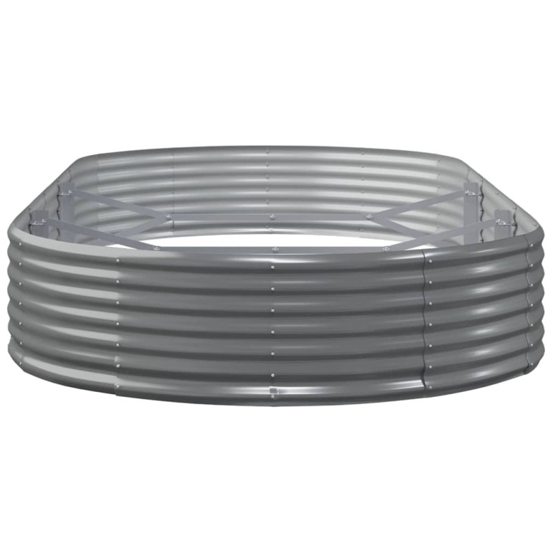 Produktbild för Odlingslåda pulverlackerat stål 296x140x36 cm grå