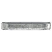 Miniatyr av produktbild för Odlingslåda pulverlackerat stål 296x140x36 cm silver