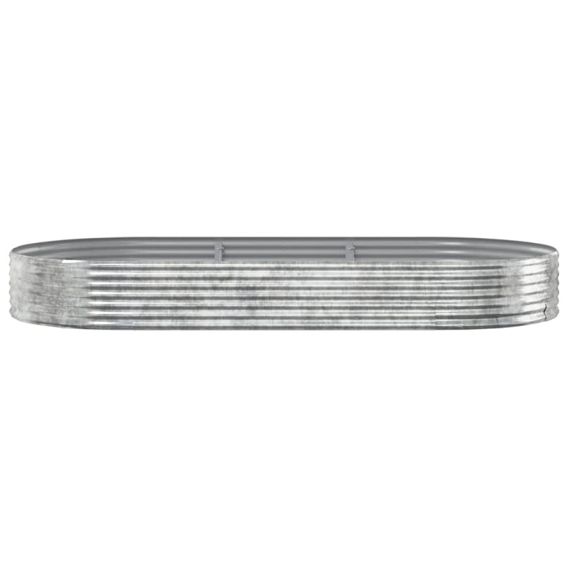 Produktbild för Odlingslåda pulverlackerat stål 296x140x36 cm silver