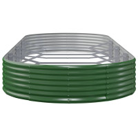 Miniatyr av produktbild för Odlingslåda pulverlackerat stål 373x140x36 cm grön