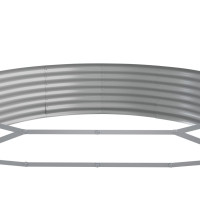 Miniatyr av produktbild för Odlingslåda pulverlackerat stål 373x140x36 cm grå