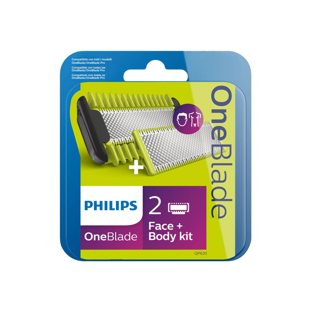 Produktbild för Philips OneBlade QP620 Face + Body kit - tillbehörssats