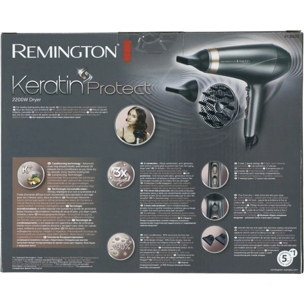 Produktbild för Remington Keratin Protect AC8820 - hårtork