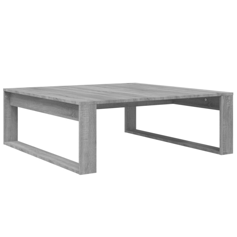 Produktbild för Soffbord grå sonoma 100x100x35 cm konstruerat trä