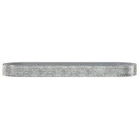 Miniatyr av produktbild för Odlingslåda pulverlackerat stål 450x140x36 cm silver