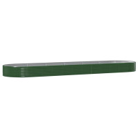 Miniatyr av produktbild för Odlingslåda pulverlackerat stål 523x140x36 cm grön